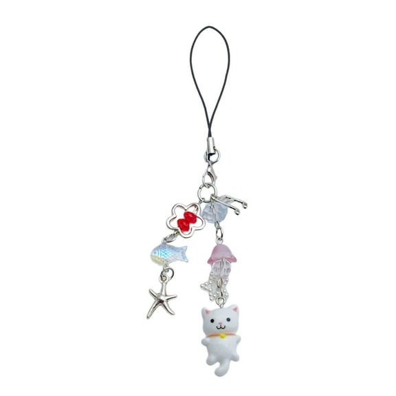 Aellinatey Versatile Cats Bead Embellishment Phone Charm for Phones Keys and Bags