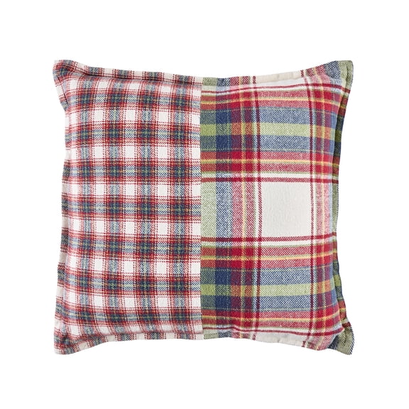 Better Homes and Gardens Corin White Pieced Plaid 20 x 20 Decorative Throw Pillow