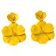 thumbnail image 3 of Pendientes colgantes de flores, pendientes de pétalos florales, pendientes colgantes para vacaciones, mujeres, niñas, joyería del día de San Valentín, Amarillo, 3 of 8