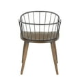 thumbnail image 6 of LumiSource Dark Walnut Wood, Black Metal Riley Chair, 6 of 8