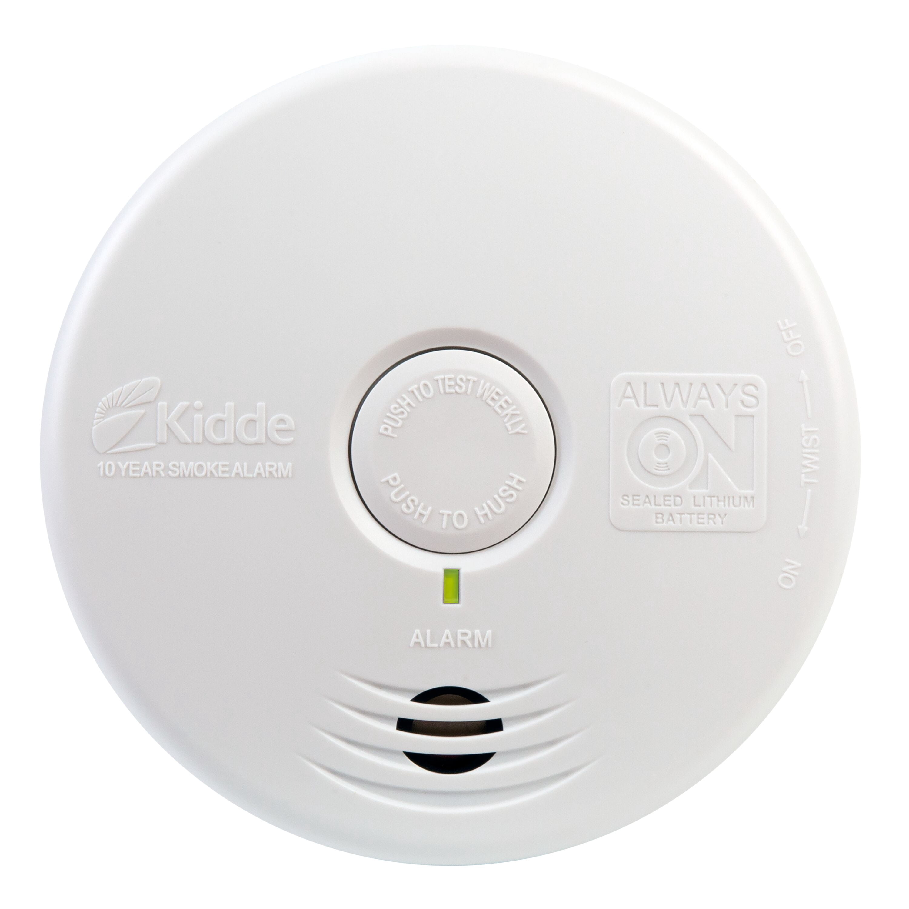 Kidde Smoke Detector, Lithium Battery Powered with Photoelectric Sensor, Smoke Alarm, 2-Pack