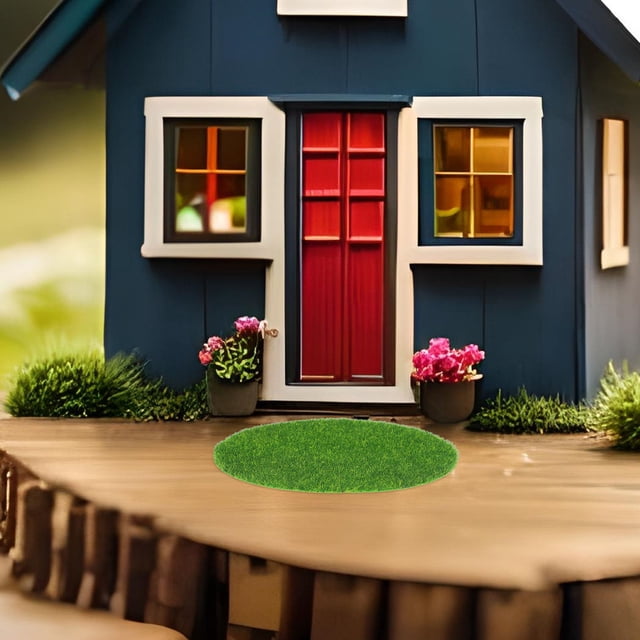 WEUVEB 5Ud Alfombra De Césped Sintético Verde Para Con Material Artificial Y Flocking Personalizable