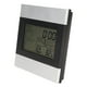 thumbnail image 2 of Reloj meteorológico digital con pantalla de temperatura y humedad, carcasa de aluminio, despertador digital para uso de escritorio y para colgar en la pared., 2 of 14