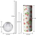 thumbnail image 5 of 20 OZ Skinny Tumbler Strawberry Fruit Coffee Travel Mug with Lid and Straw,Stainless Steel Vacuum Insulated Insulated Tumbler Gifts for Women Mothers, 5 of 7
