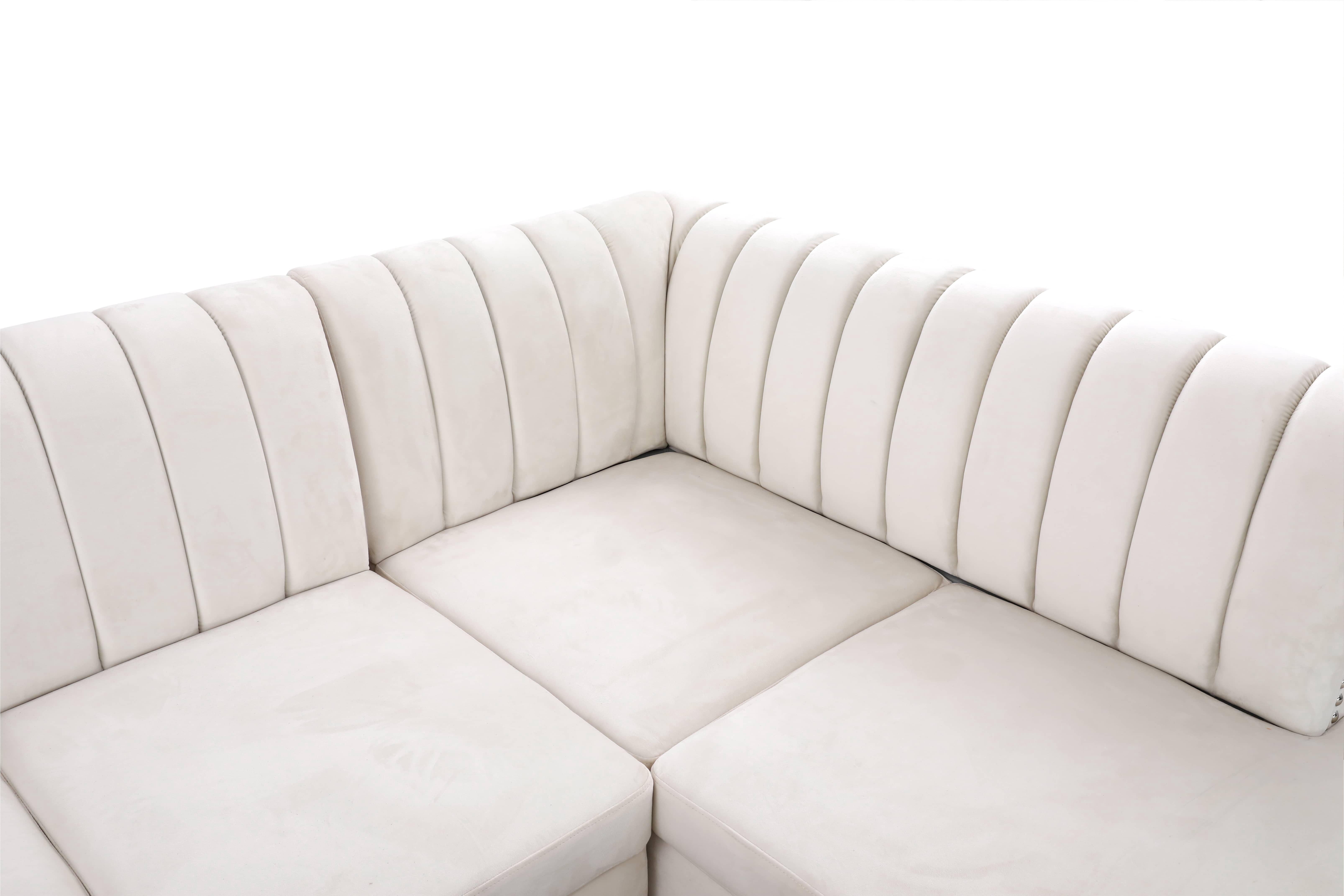 MAYEERTY Modern Adult Beige Lint 2-Piece Couch Living Room Sofa Set
