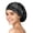 Black, variant on Greenpod Mulberry Silk Hair Bonnet for Sleeping Women Men, Real Silk Lining, Not Satin, Stay On All Night Sleep Bonnet with Adjustable Strap for Curly Short Long Fine Hair, Black