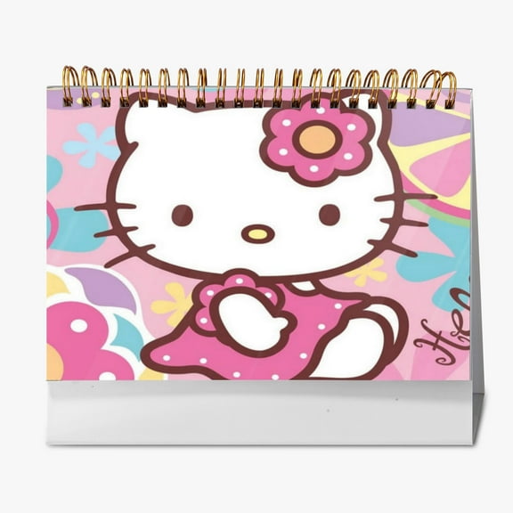 Hello kitty 2025 Calendar - Cartoon Desktop Calendar Thick Paper for Organized Planning, 2025 Desk Calendar for Home, School and Office