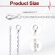 thumbnail image 2 of Uxcell 20 paquetes de cadenas de collar de 17.7 pulgadas en bruto de 2mm doradas y plateadas con cierres de langosta para hacer joyas, 2 of 7