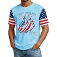 thumbnail image 2 of Men's 250 Anniversary Shirt 1776-2026 250th Birthday Patriotic American Flag T-Shirt Light Blue M, 2 of 5