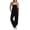 Black, variant on Button Strap Overall Jumpsuit for Women - Loose Fit Wide Leg Pinafore Pants with Pockets, Casual Linen-Look Summer Romper Black S