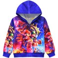 thumbnail image 1 of Mario Sweat à Capuche à Fermeture à Glissière, Garçons Filles Dessin Animé, Veste Décontractée, Sweat à Capuche, Chandail en Molleton, 1 of 4