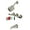Brushed Nickel, variant on Kingston Brass KBX8132DKL Kaiser Three-Handle Tub and Shower Faucet, Polished Brass
