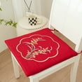 thumbnail image 2 of Lohuatrd Chair Cushion New Chinese Embroidered Mahogany Exquisite Design Linen Anti-Slip Pad Home Accessories, 2 of 8