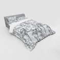 thumbnail image 3 of Ambesonne Summer Bedding Set 3 Pcs, Surfer Woman in Ocean, Twin, Grey White, 3 of 3