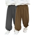 thumbnail image 3 of Fesfesfes 2Packs Breathable Pants for Kids Loose Casual Mosquito-Proof Pants For Boys And Girls Toddler Summer Pants, 3 of 5