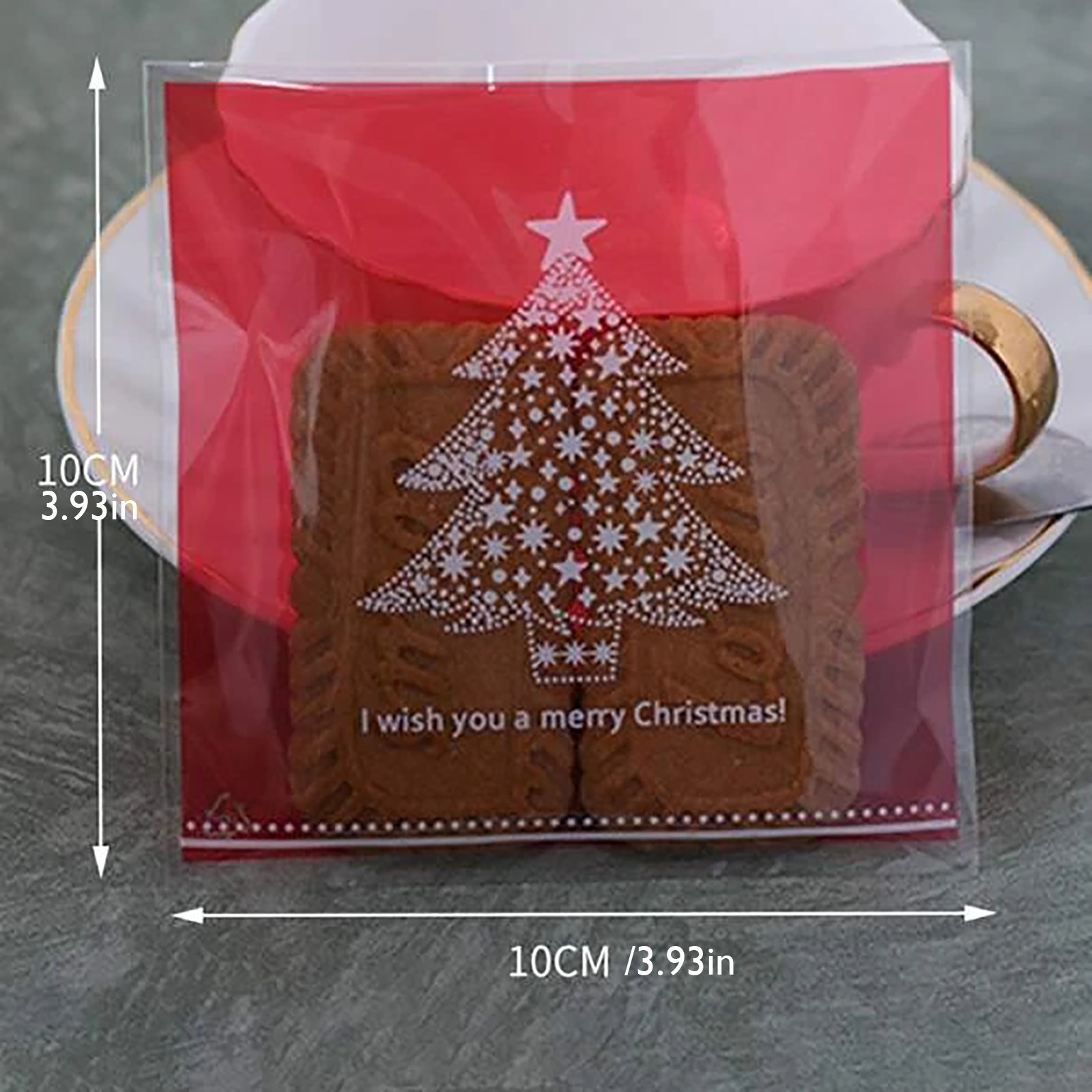 100pcs Christmas Tree Print Traditional Christmas Decorations Outdoor ...