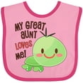 thumbnail image 3 of Inktastic My Great Aunt Loves Me- Cute Turtle Boys or Girls Baby Bib, 3 of 4