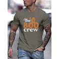 thumbnail image 3 of BOO CREW Camiseta De Moda Para Hombre Con Estampado De Letras Para Fiesta De Halloween, 3 of 4