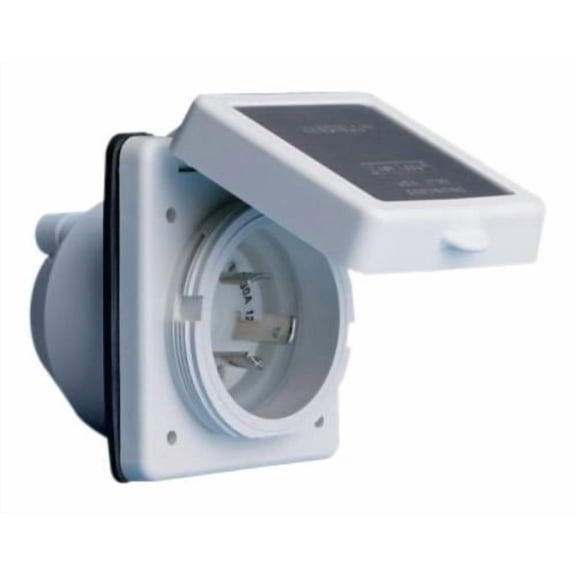 Marinco 301ELRV 30A Power Inlet, Square