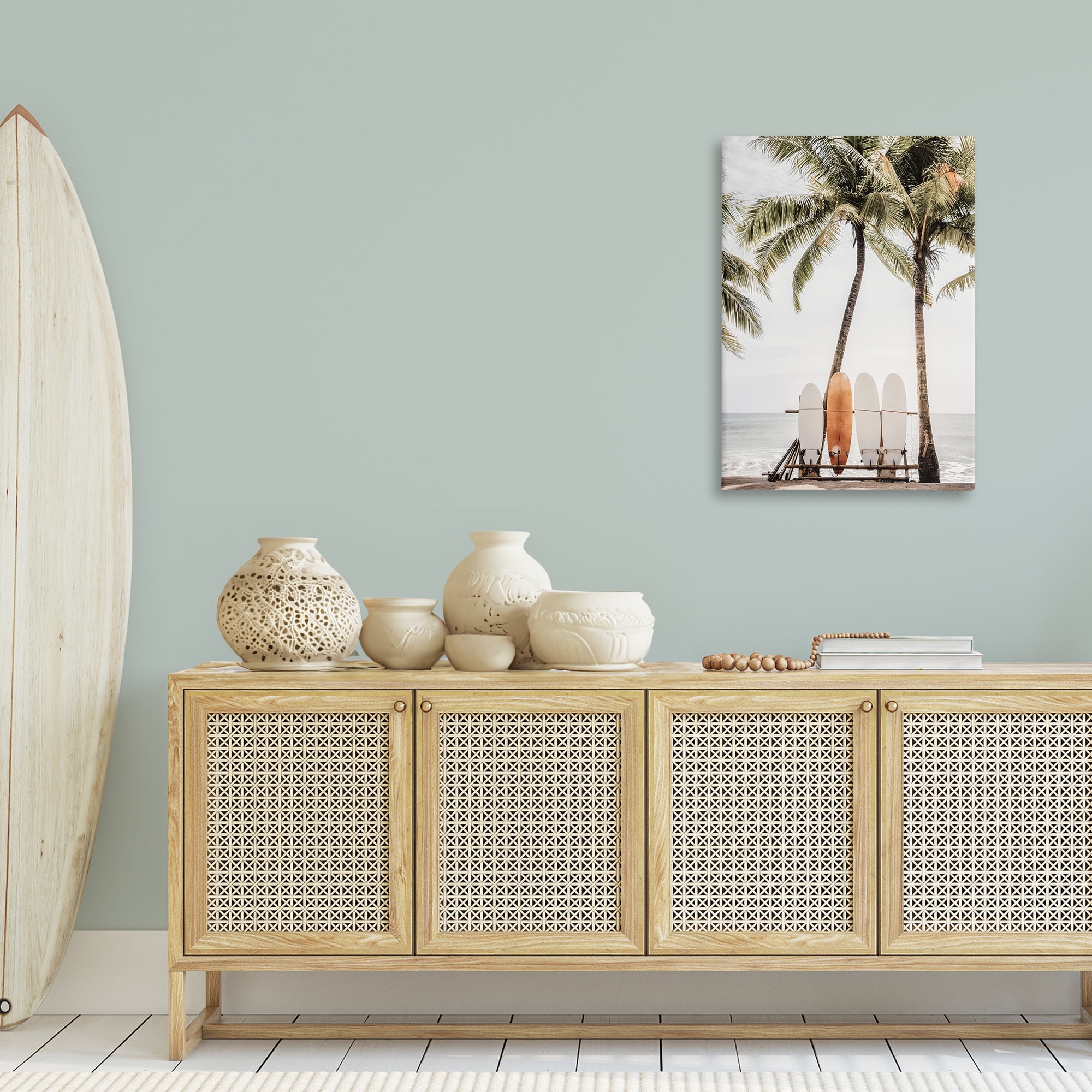 Stupell Industries Hawaii Surfboards View Nautical & Beach Photography Wrapped Canvas Art Print Wall Art, 24 x 36