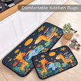thumbnail image 5 of Dailycode 2 Pcs Kitchen Rug Set Non Slip Absorbent Soft Floor Mats for Kitchen Bathroom Elephant Giraffe Flowers 19.7"x27.6"+19.7"x47.2", 5 of 7
