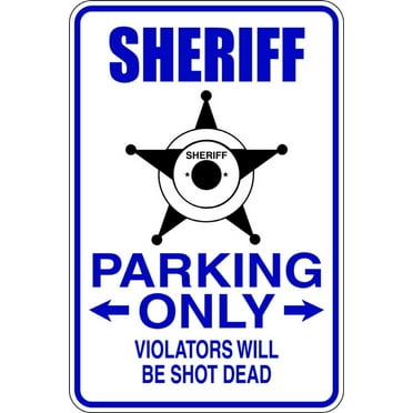 Custom Wall Decal Sheriff - Parking Signs - Picture Art - Peel & Stick Vinyl Wall Decal Sticker Size : 9 Inches X 18 Inches
