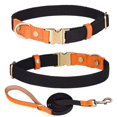 thumbnail image 5 of Collar de perro de piel de vaca de capa superior con letras, collar para mascotas, correa suave y transpirable, collar para perro mediano y grande con pajarita, 5 of 5