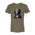 thumbnail image 2 of Love Can Make a Tail Wag Pitbull Dog Lover Mens Premium Tri Blend T-Shirt, Military Green, X-Large, 2 of 3