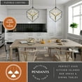 thumbnail image 2 of Anson 1L Integrated LED Geometric Matte Black and Gold Contemporary Pendant Light, 2 of 11