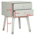 thumbnail image 3 of Safavieh Lyla 2-Drawer Mid-Century Retro Night Stand, Grey/Silver, 3 of 11