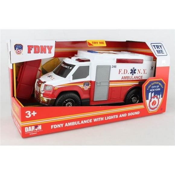 Daron Worldwide Trading  4.5 x 12 in. FDNY Ambulance with Lights & Sound