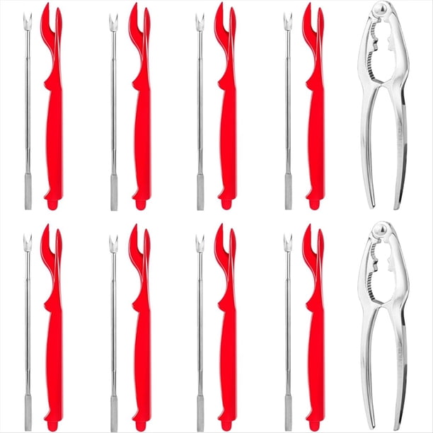 Cascanueces y Herramientas para Cangrejos, Cascanueces y Herramientas para Langostas, Herramientas para Mariscos, Juego Cascanueces, Herramientas de Cocina para Restaurantes, Rojo
