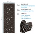 thumbnail image 2 of Brown Star Moon Constellation Pattern Hot Yoga Mat Towel Non Slip for Hot Yoga - Quick-Drying Yoga Mat Cover with 4 Corner Pockets with Travel Bag - Hot Yoga Towel Non Slip 70"x26", 2 of 6