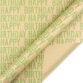 thumbnail image 1 of Happy Birthday Kraft Wrapping Paper Retro Gift Wrapping Paper Gift Box Wrapping Paper, 1 of 1
