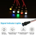 thumbnail image 3 of Uxcell 8mm Blue Signal Indicator Lights, 8 Pack AC/DC 110-220V, Black, 3 of 5