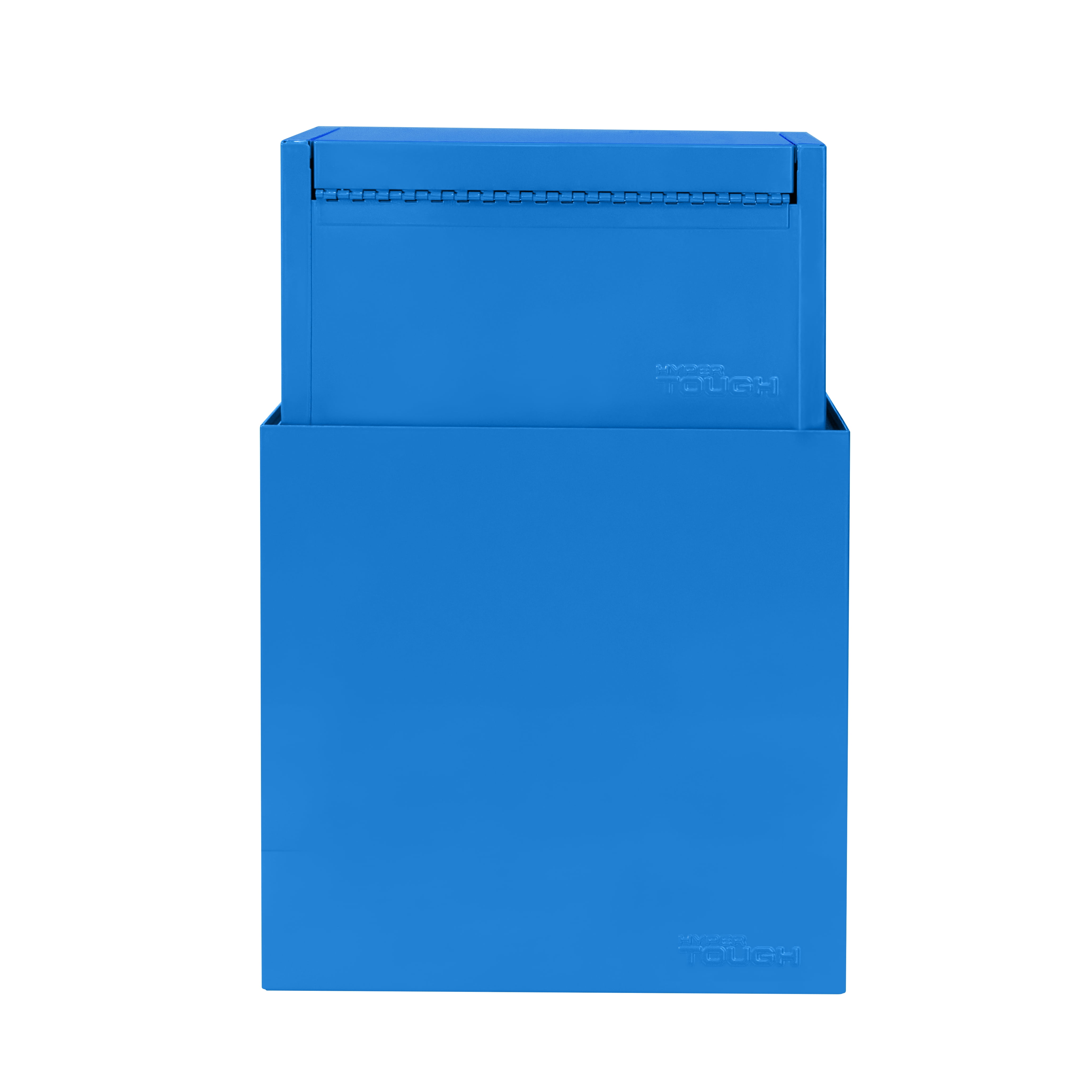 Hyper Tough Mini Tool Cabinet, 11.6-inch Blue Steel Storage with Double Doors & Top Mat