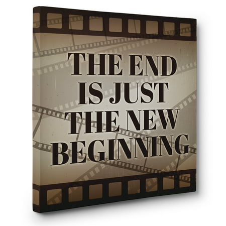 The End Theater Cinema Movie Room Wall Art CANVAS