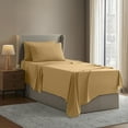 thumbnail image 6 of Clara Clark Twin Sheets Set, Hotel Luxury 3 Piece Deep Pocket Bed Sheets Set, Ultra Soft Microfiber Kids Bedding, Camel Gold, 6 of 8