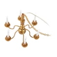 thumbnail image 3 of 1/87 Miniature Chandelier Model Candle Ceiling Lamp Model Miniature Lighting for Golden 14.5cmx6cm, 3 of 8