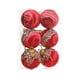 thumbnail image 2 of Juego de Bolas Navideñas Antiguas | Adorno Navideño Colgante para Árbol de Navidad | 6 Bolas Rojas de Pvc | Tamaño: 8 Cm | Acabados: Brillante, Mate y con Purpurina | Paquete de Regalo Navideño, 2 of 6