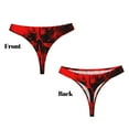 thumbnail image 3 of Balery The Red Head Skull Tangas de Algodón para Mujer con Estampado – Ropa Interior Sexy, Transpirable, G-string-Large, 3 of 6