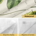 thumbnail image 4 of No Hook Shower Curtains with Snap-in Liner Set, Ladybugs Eucalyptus Waterproof Hotel Style Bathroom Shower Curtain, Spring Botanical Leaves Green Breathable Mesh Top Window Bath Curtains 72''x84'', 4 of 9