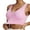 Pink, variant on Women's Seamless MID Solid Color Sports Bra With Removable Bra Pad Swim Bras for Women