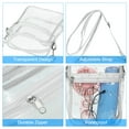 thumbnail image 4 of Unique Bargains Sac à Main en PVC Transparent Approuvé pour le Stade, Noir/blanc, Pack de 2, 4 of 6