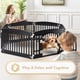 thumbnail image 4 of Parque infantil para perros Simple Deluxe, 24 ejercicios, 6 paneles con puerta, negro, 4 of 7