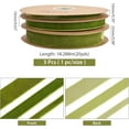 thumbnail image 2 of 3 Rolls 3 Style Velvet Ribbon Polyester Ribbon Single Side for Gift Packing Party Decoration Olive 3/8~1 inch(10~25mm) 1 roll/style, 2 of 9