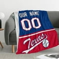 thumbnail image 2 of Texas Blanket Throw Blanket Custom Any Name and Any Number Gifts for Men Women Baby, 2 of 6