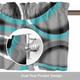 thumbnail image 6 of Modern Abstract Art Valance Curtain Retro Blue Grey Geometric Circle Window Valances Rod Pocket Short Curtains Window Treatments for Kitchen Bedroom Bathroom Laundry 56" x 16", 6 of 9