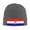 Deep Heather, variant on Croatian Flag Winter Beanie Hats for Men Women Warm Cozy Knitted Cuffed Skull Cap Gray