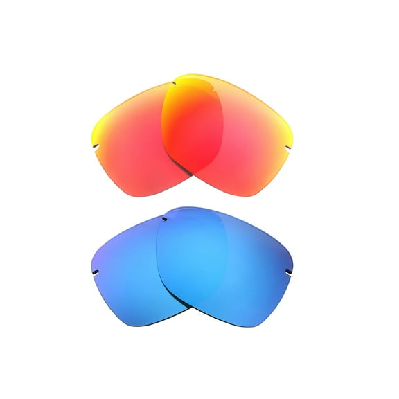 Walleva Polarized Fire Red   Ice Blue Replacement Lenses For Oakley Tailhook Sunglasses